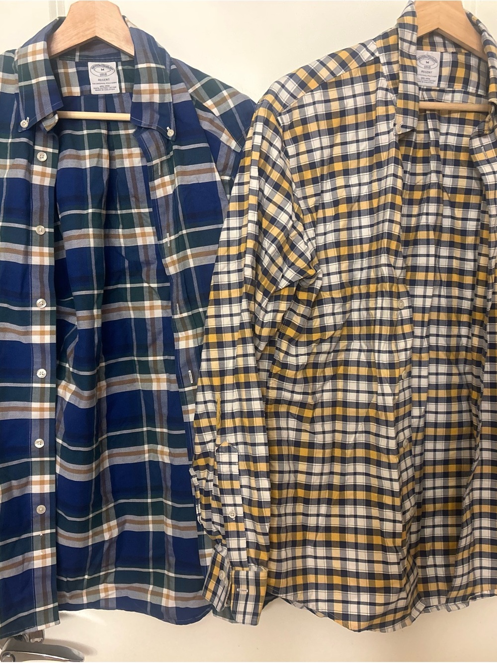 Brooks Brothers Plaid Button-Down Shirts - Blue & Yellow Sets